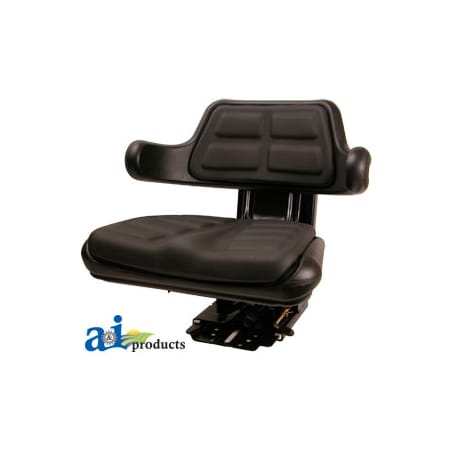A & I Products Wrap Around Back w/ Arms, Plastic, BLK, 300 lb / 136 kg Weight Limit 10" x22.1" x18" A-W223BL